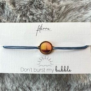 Foterra Photo Earth Jewelry Sold Out “Don’t Burst My Bubble” Slide Bracelet NEW
